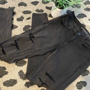 American Eagle Black Ripped Jeans